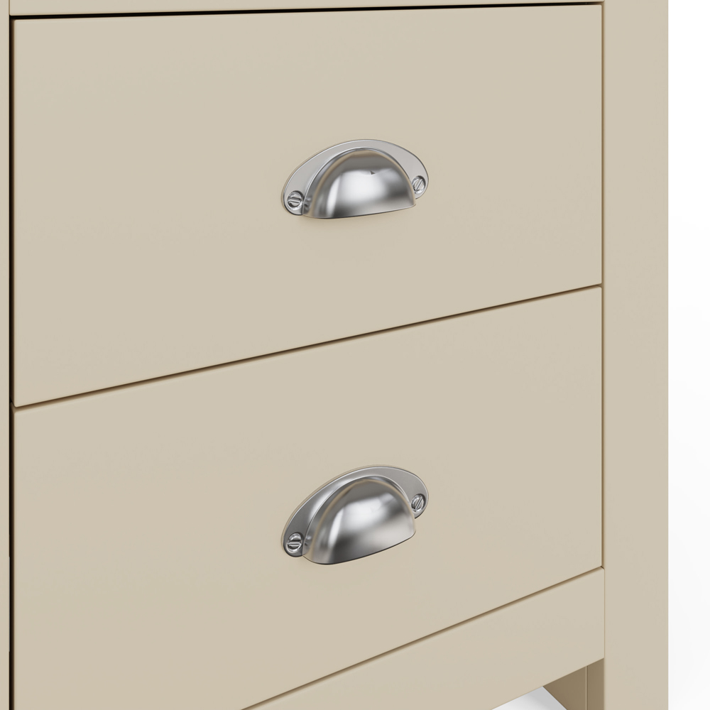 GFW Lancaster 2 Drawer Cream Bedside Table Image 5