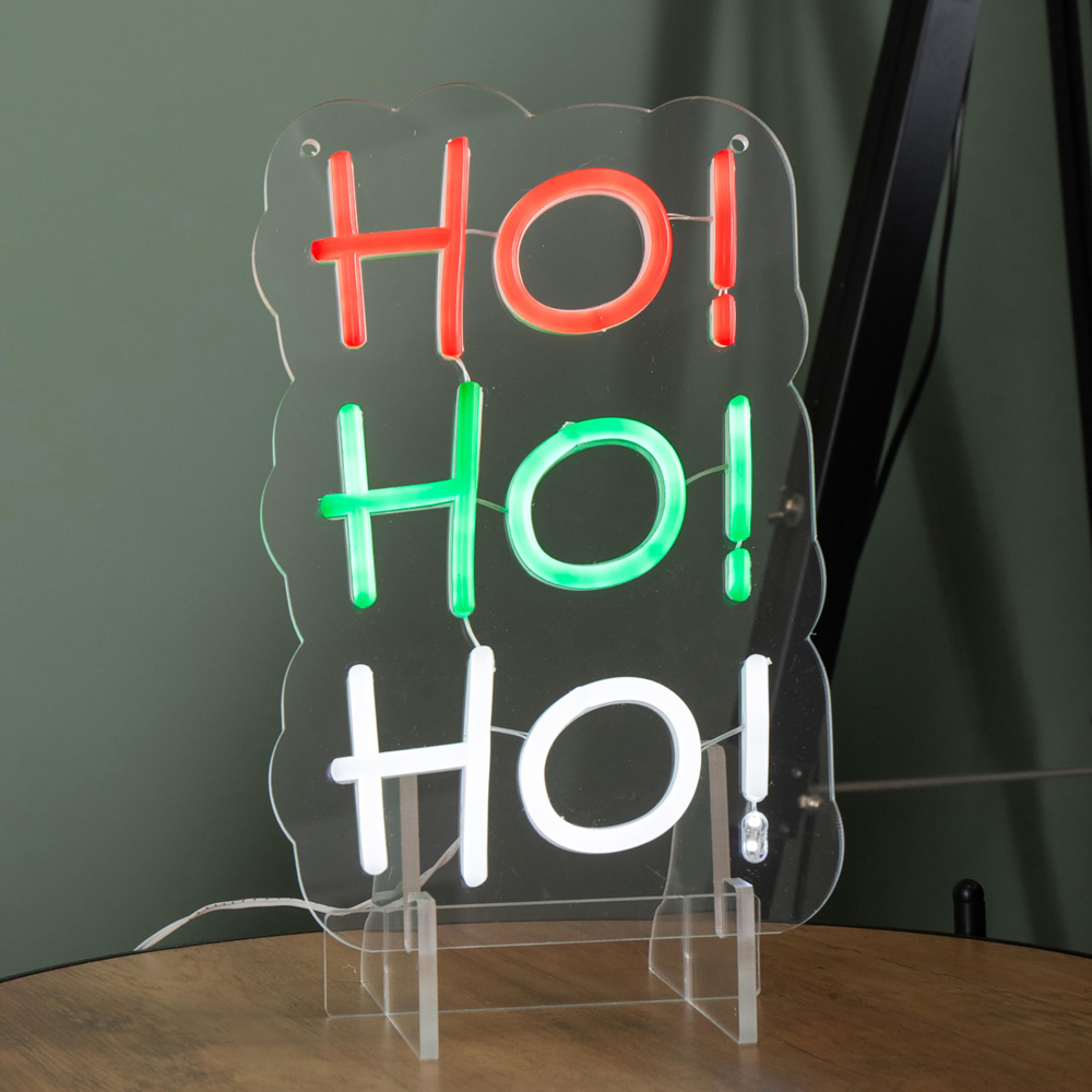 Samuel Alexander Light-Up Hanging or Freestanding Christmas Ho Ho Ho Neon Sign 29cm Image 9