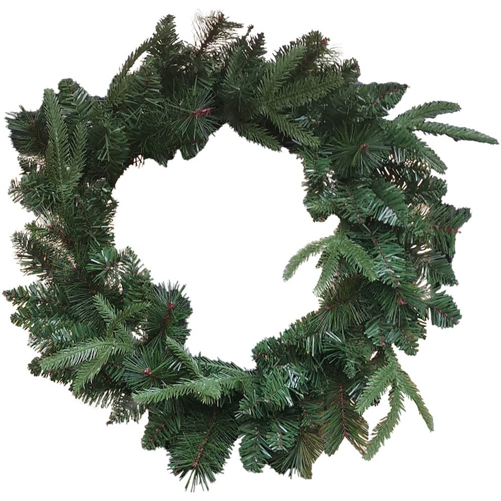 Samuel Alexander Norfolk Pine Christmas Wreath Green 50cm Image 1