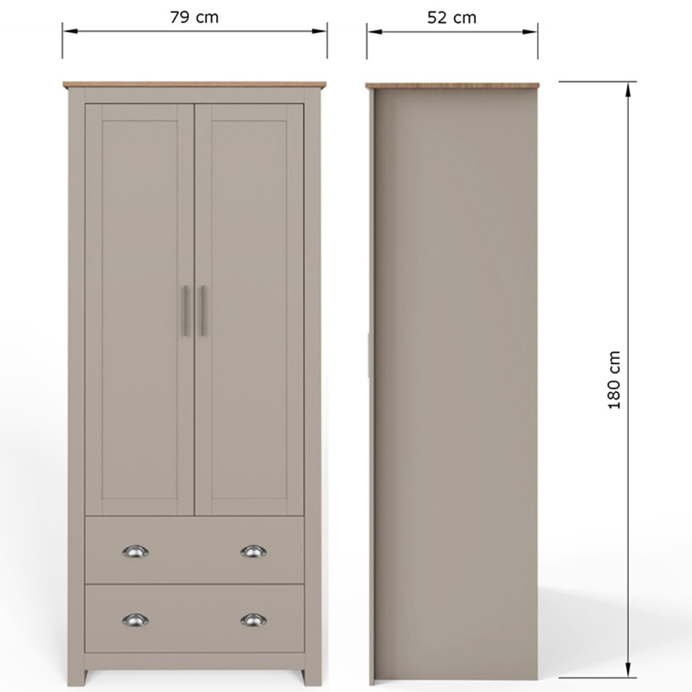 GFW Lancaster Grey 2 Piece Bedroom Furniture Set Image 4