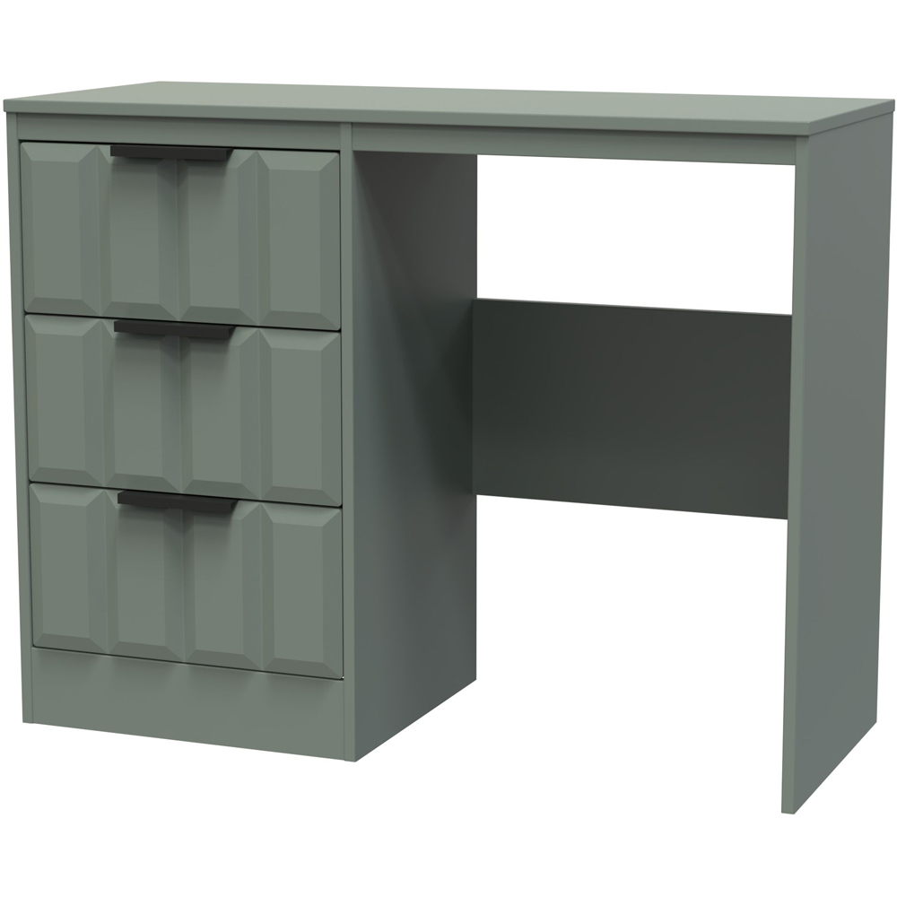 Crowndale New York 3 Drawer Reed Green Desk and Dressing Table Ready Assembled Image 2