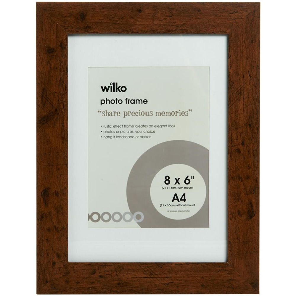 Wilko A4 Rustic Effect Photo Frame Image 1
