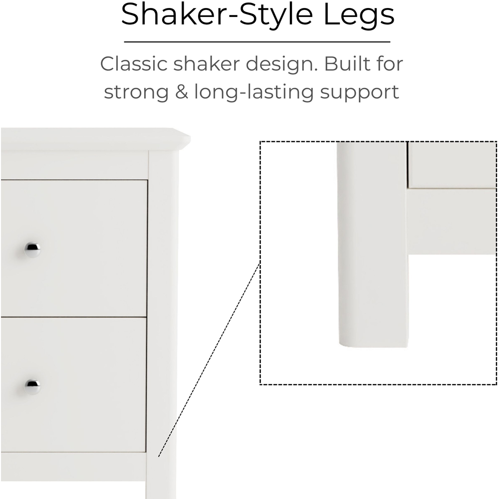 Core Products Nairn 2 Drawer White Bedside Cabinet Image 4