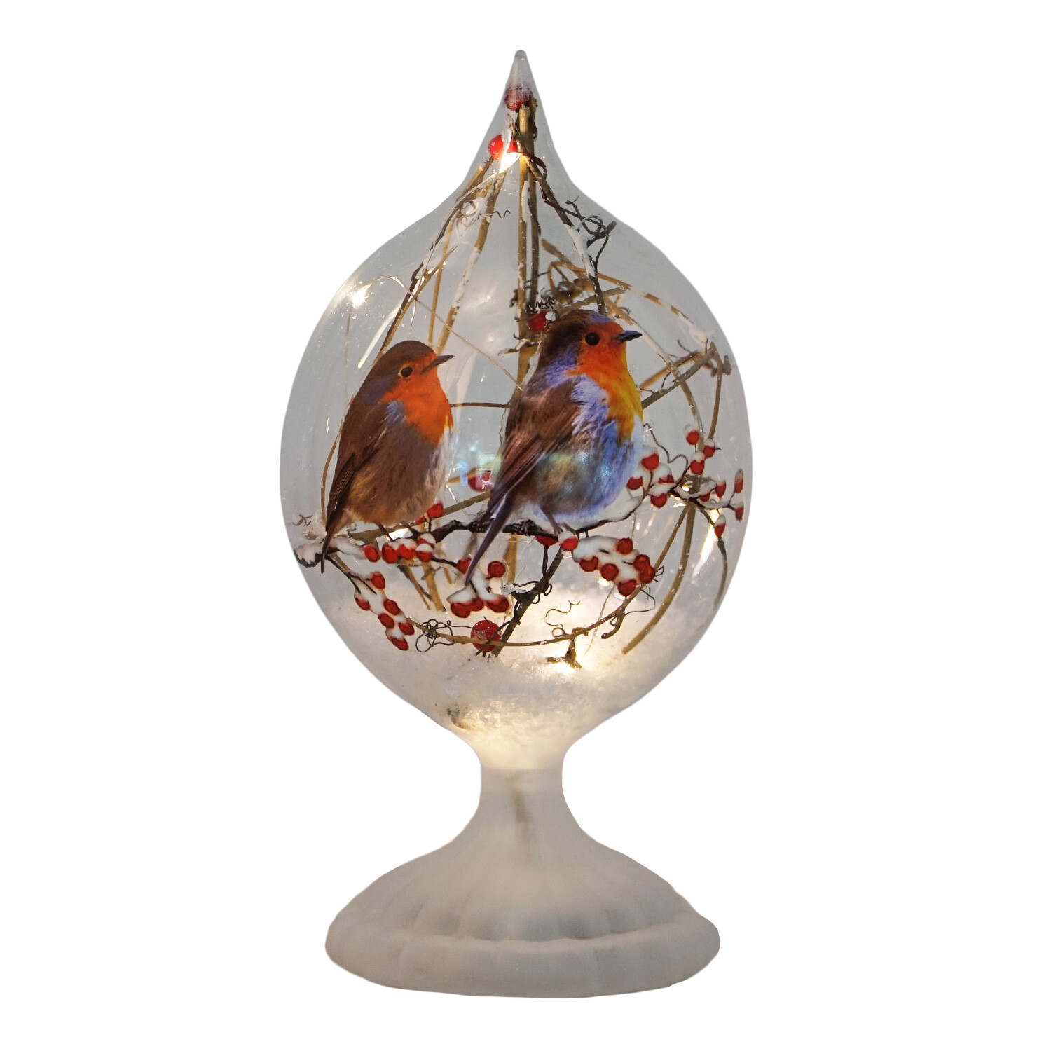Spindle Top LED Robin Globe - Clear Image 1