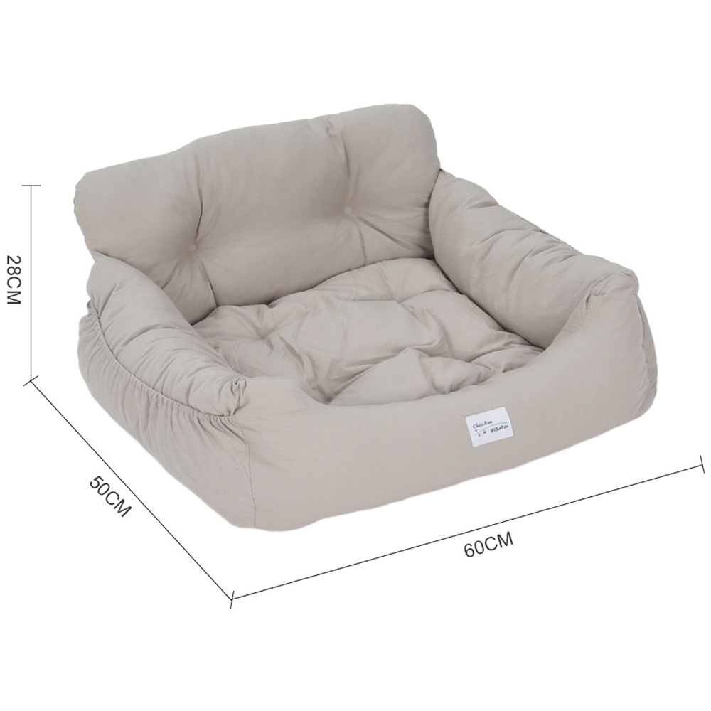 H&O Direct Large Grey Portable Car Pet Bed Image 5