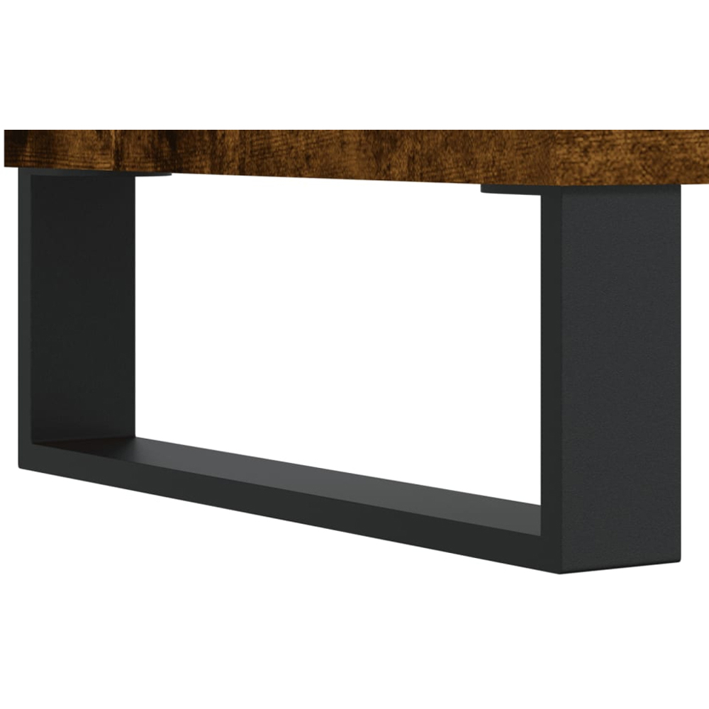 vidaXL 3 Drawer Smoked Oak Sideboard with Iron Feet Image 9