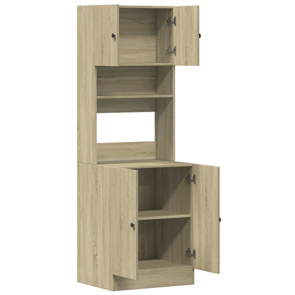 vidaXL 4 Door 2 Shelf Sonoma Oak Kitchen Cabinet Image 5