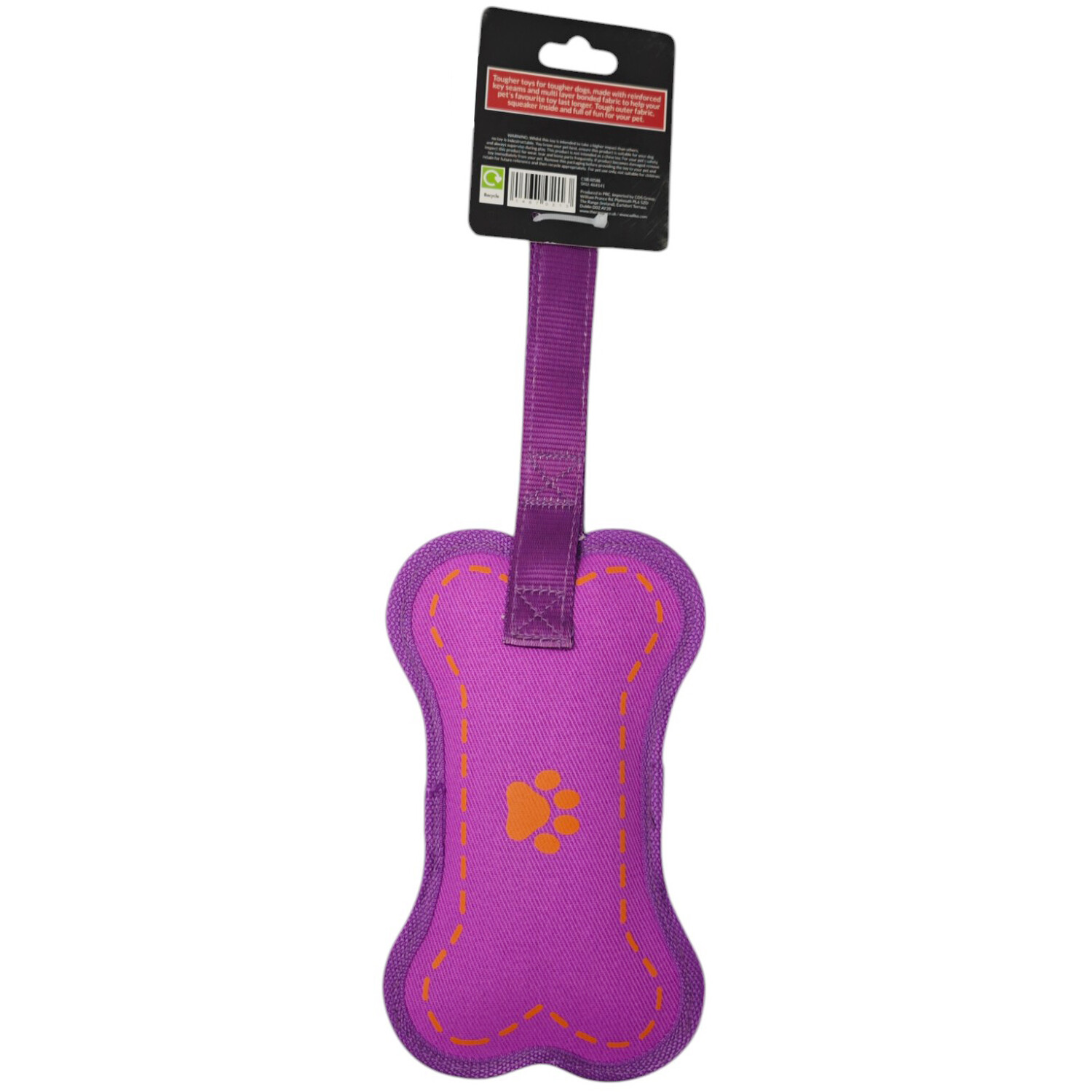 Tugg a Bonez Dog Toy Purple Image 2