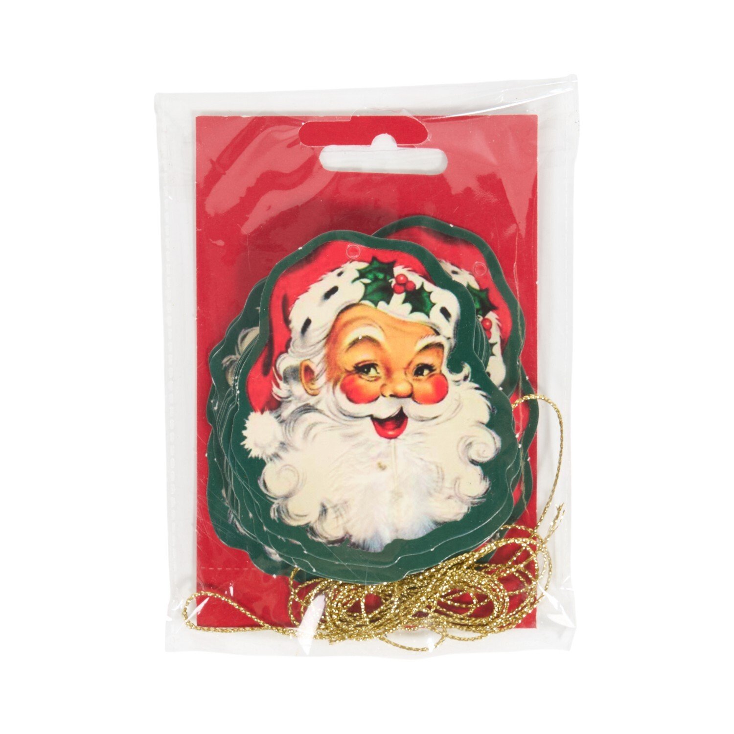 Pack of 20 Retro Santa Gift Tags Image 2