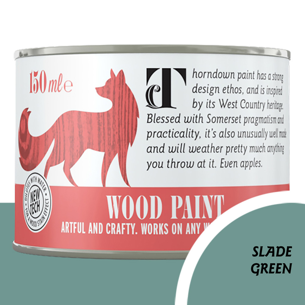 Thorndown Slade Green Satin Wood Paint 150ml Image 3