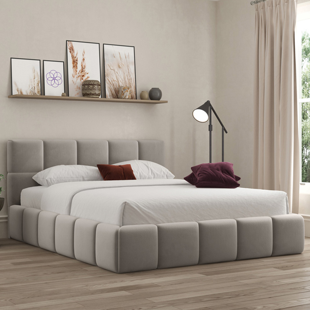 DS Living Ovella Double Pebble Cubed Ottoman Bed Image 1