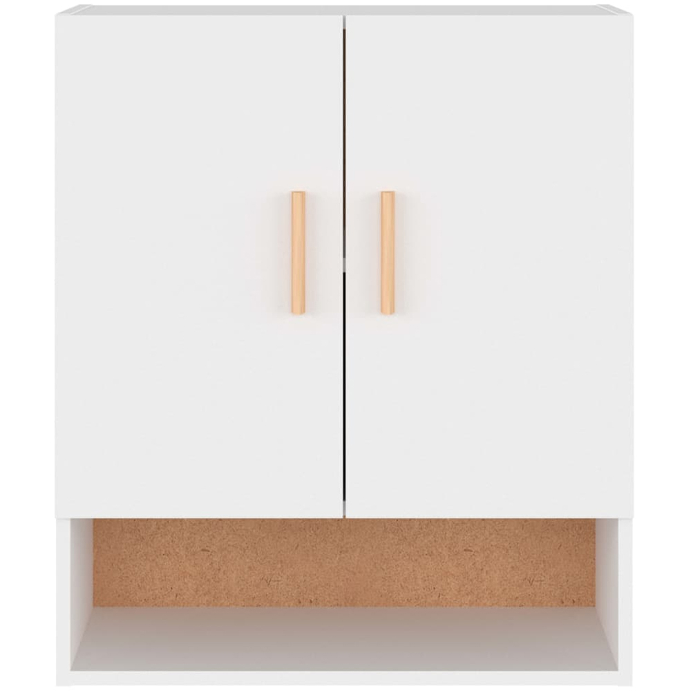 vidaXL 2 Door Single Open Shelf White Wall Cabinet Image 4