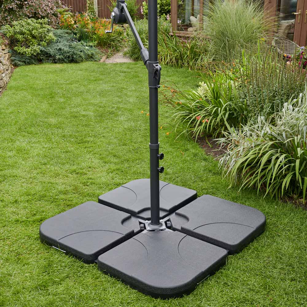 Wilko Water Filled Overhanging Parasol Base 4pk Wilko