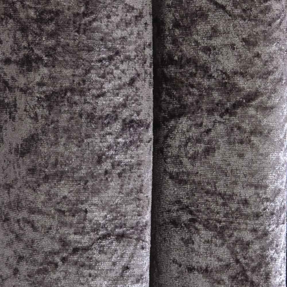 Wilko Silver Crushed Velvet Effect Lined Eyelet Curtains 167 W x 183cm
