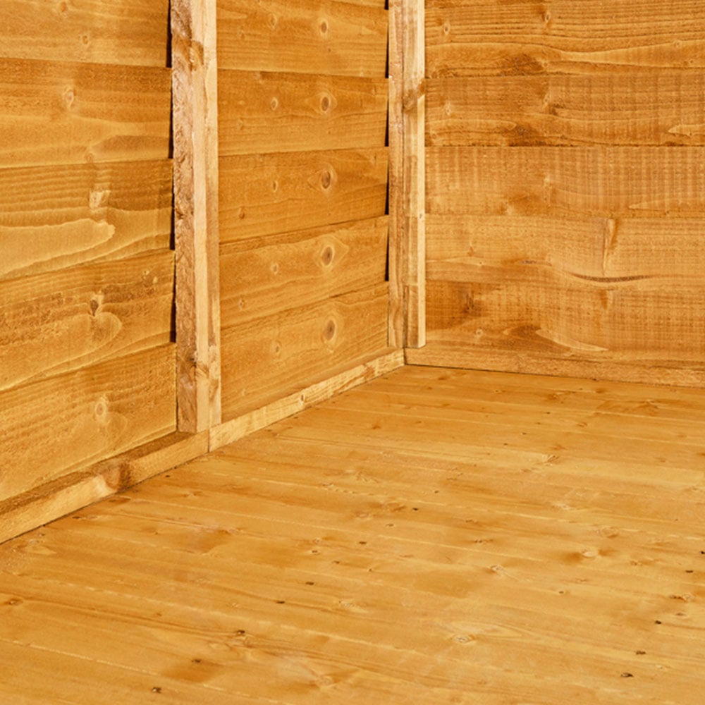 Power Sheds 4 x 8ft Double Door Overlap Pent Wooden Shed Image 2