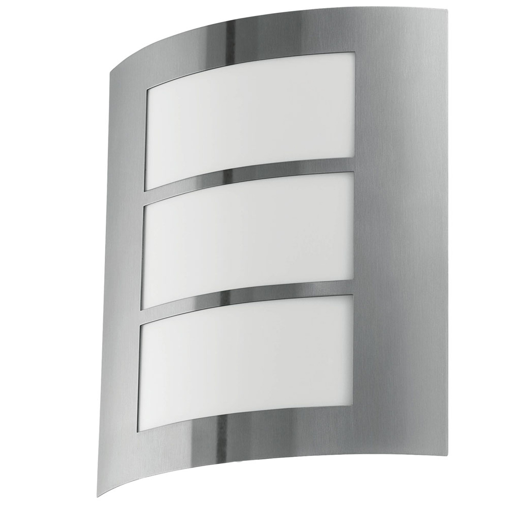 EGLO City Silver Exterior Wall Light Image 1