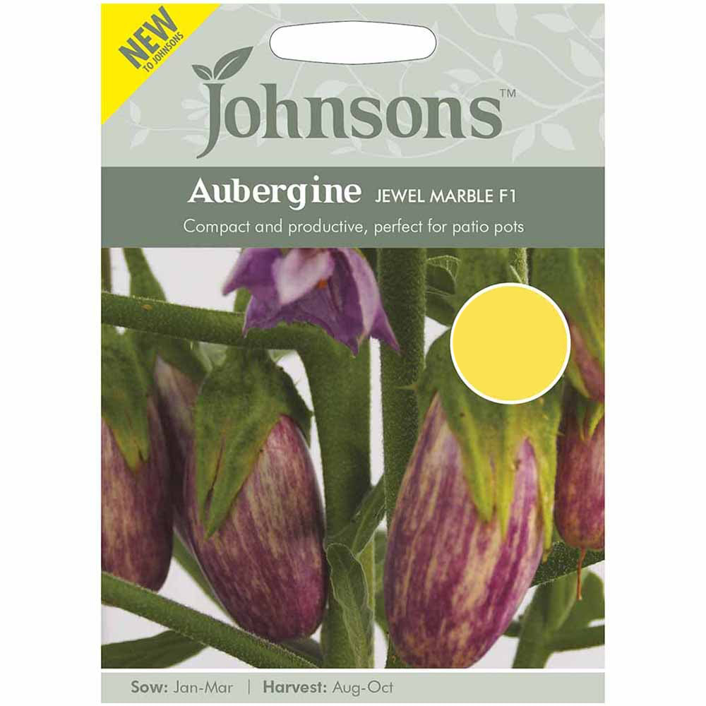Johnsons Aubergine Jewel Marble F1 Seeds Image 2