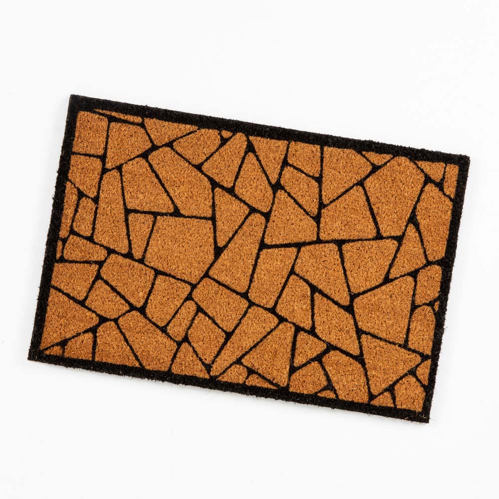 Astley Natural and Black Eggshell Coir Doormat 40 x 60cm Image 3