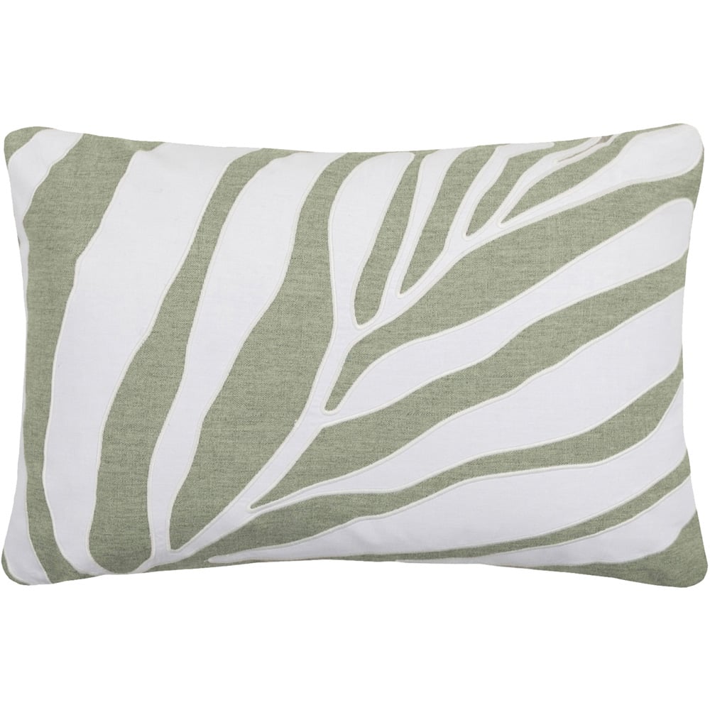 Voyage Maison Bamboo Limestone Embroidered Feather Rich Cushion 40 x 60cm Image 1