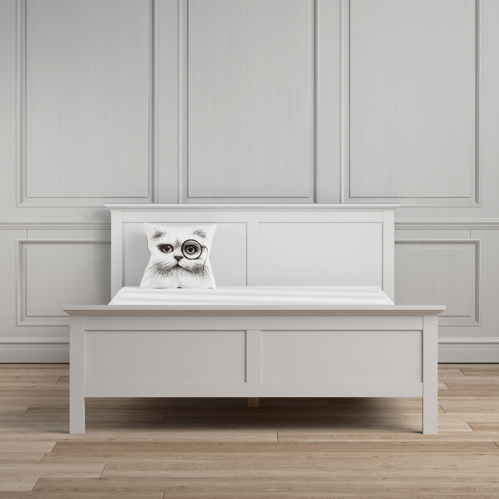 Florence Paris Super King White Wooden Bed Image 7