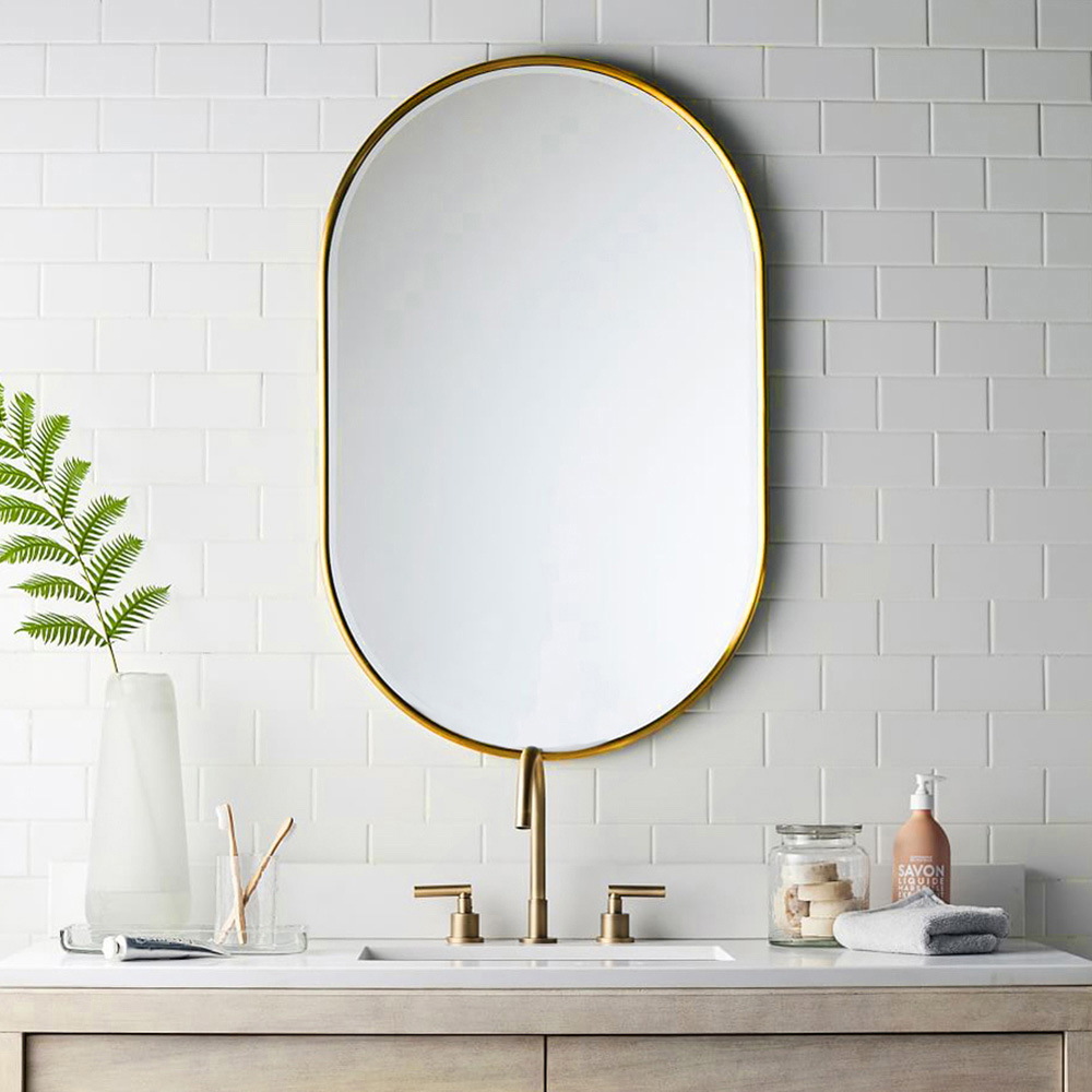 Living and Home Oval Wall Mount Vanity Mirror 40 x 70cm Image 5