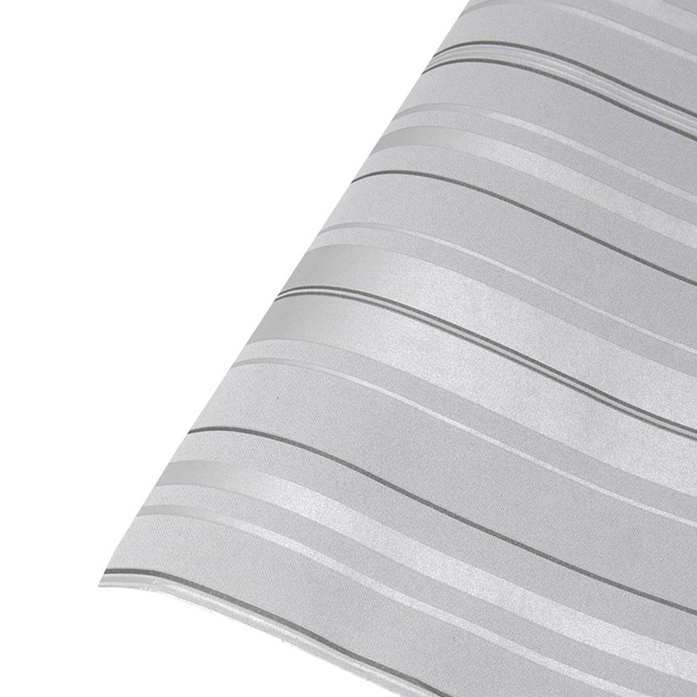Living and Home Stripe Metallic Silver and Grey Wallpaper Image 4