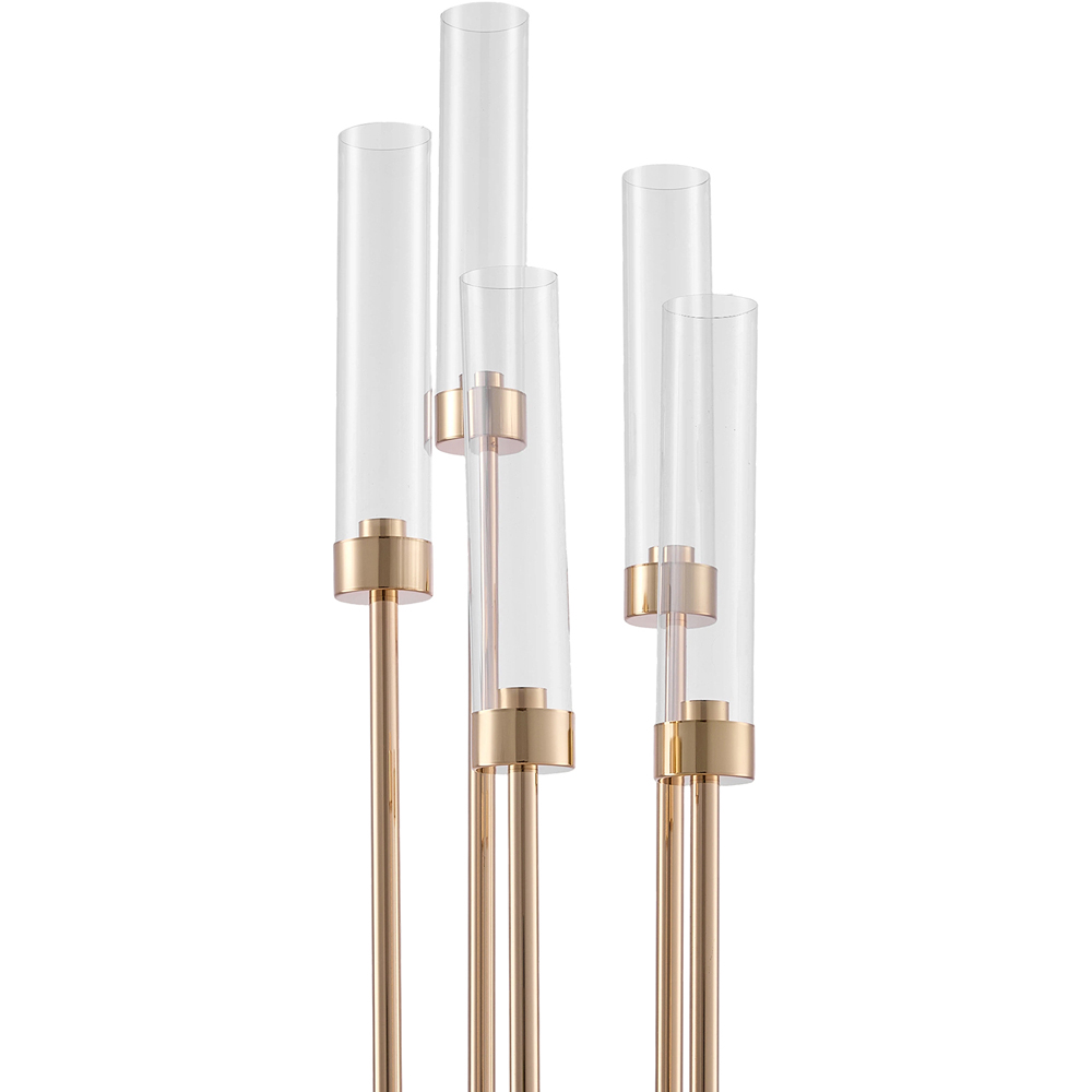 Living and Home 5-Arm Gold LED Candle Candelabra Image 4