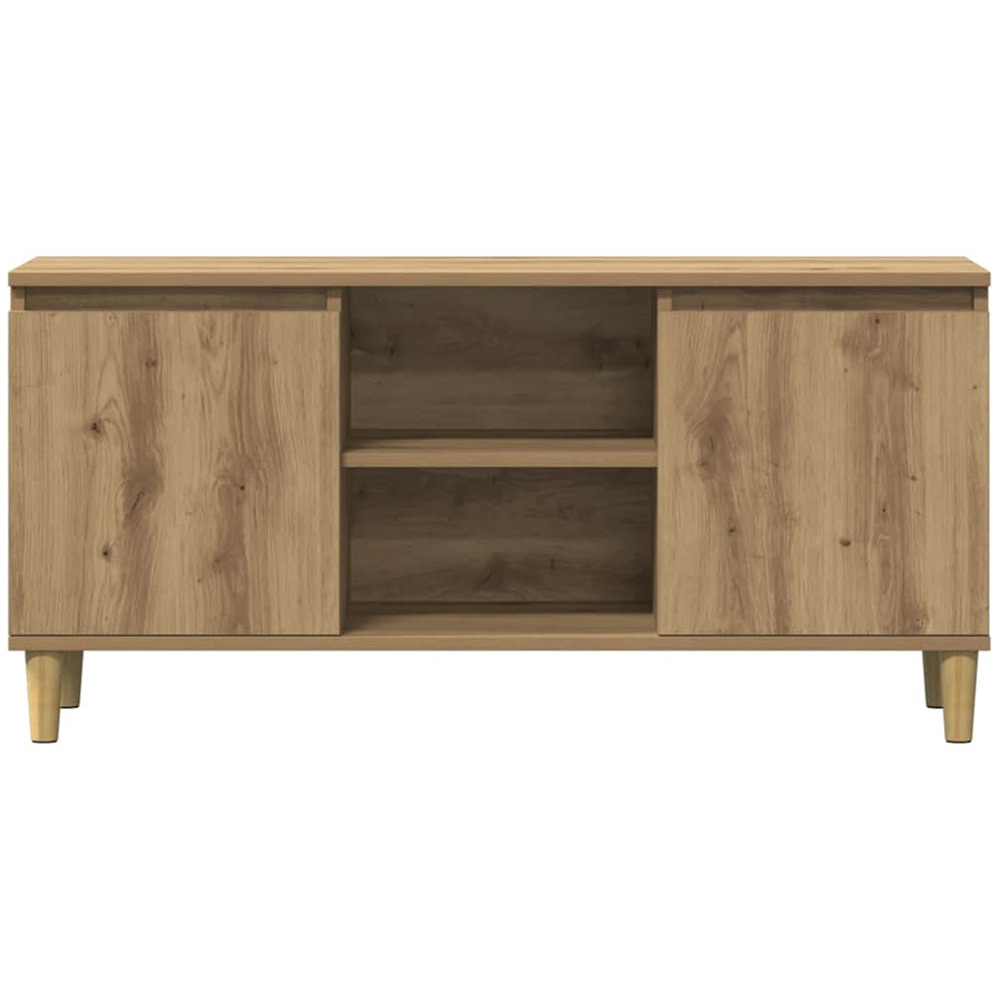 vidaXL 2 Door 2 Shelf Artisan Oak TV Cabinet Image 4