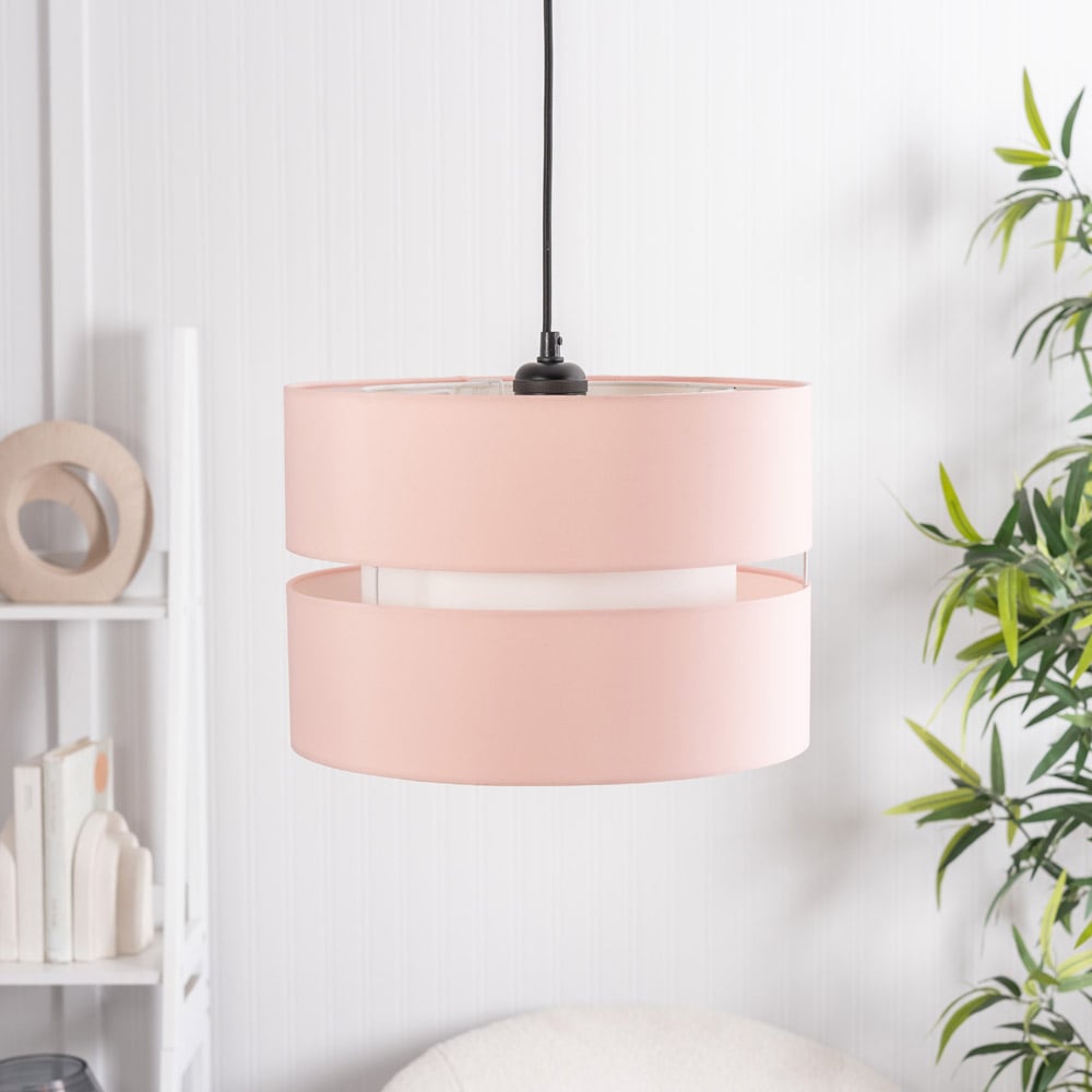 ValueLights Sophia 2 Tier Blush Ceiling Light Shade Small Image 3