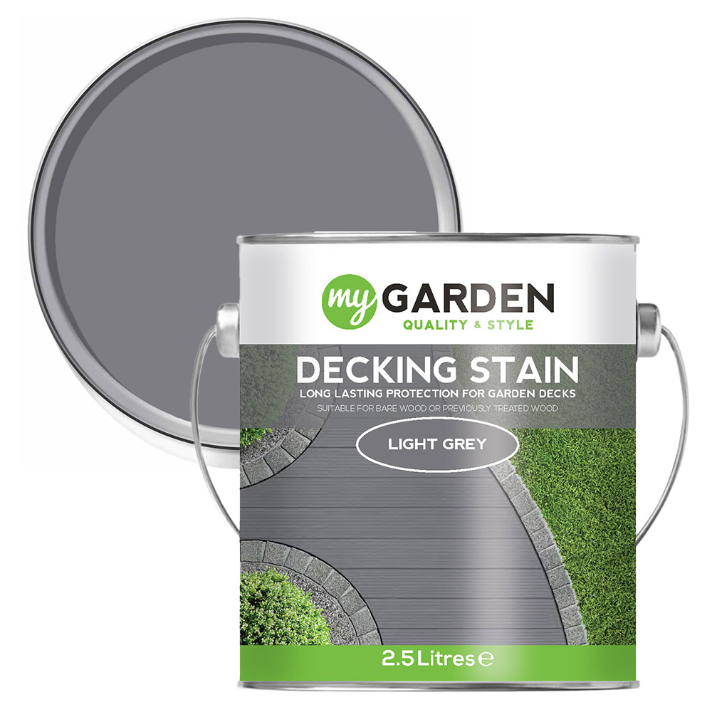 My Garden Light Grey Decking Stain 2.5L Image 1