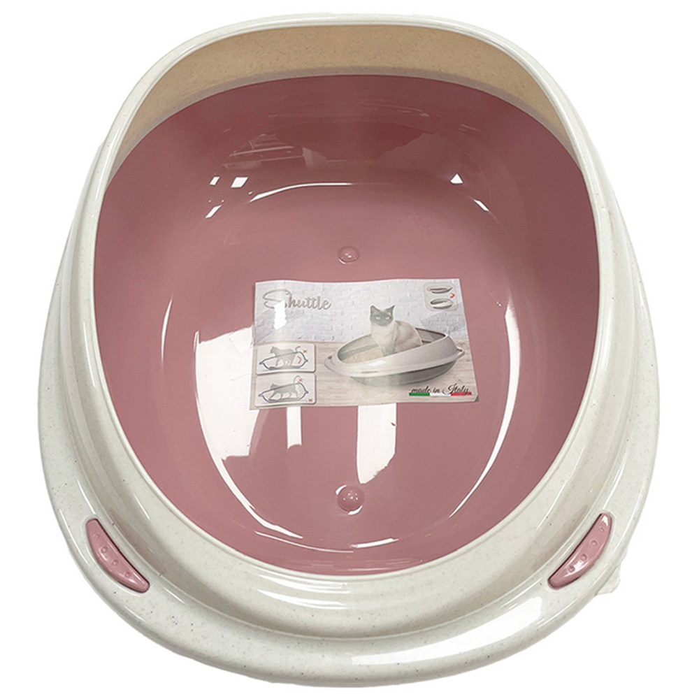 Happy Pet Medium Shuttle Pink Cat Litter Tray 57 x 40 x 19cm Wilko