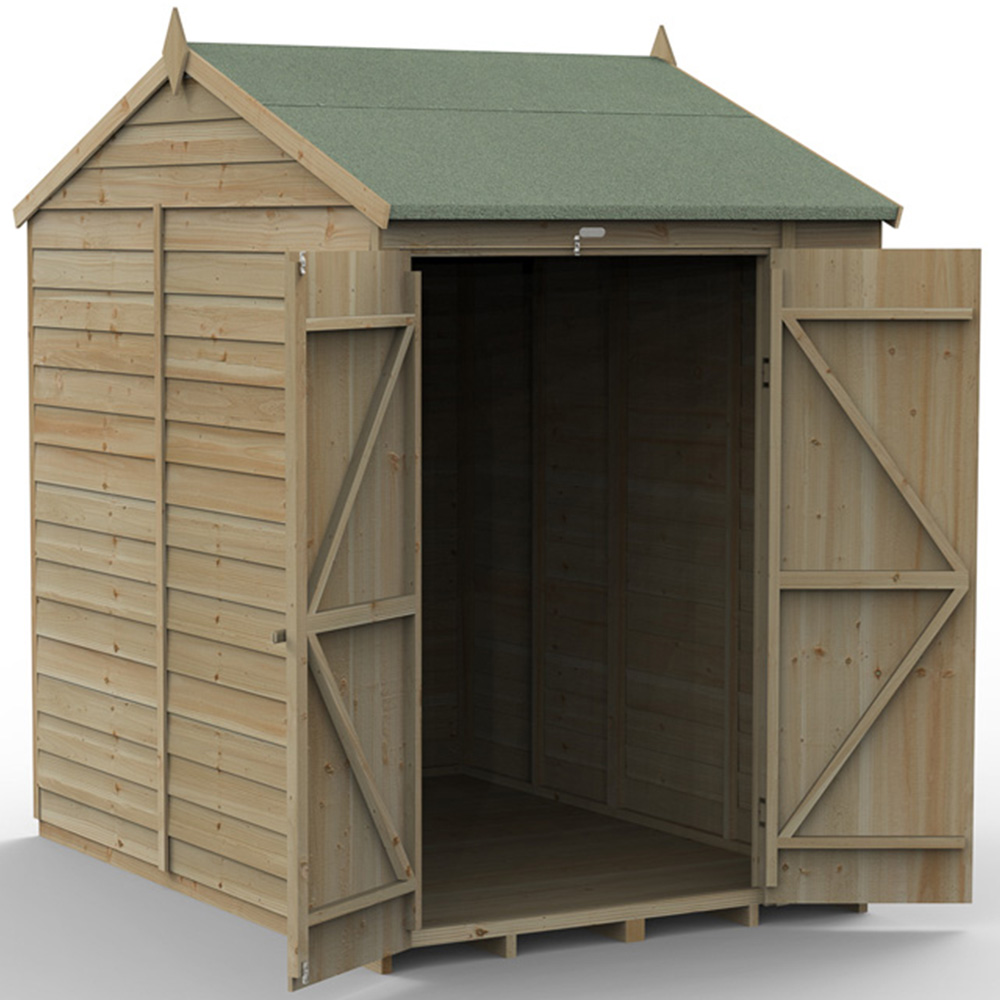 Forest Garden 4LIFE 5 x 7ft Double Door Reverse Apex Shed Image 3
