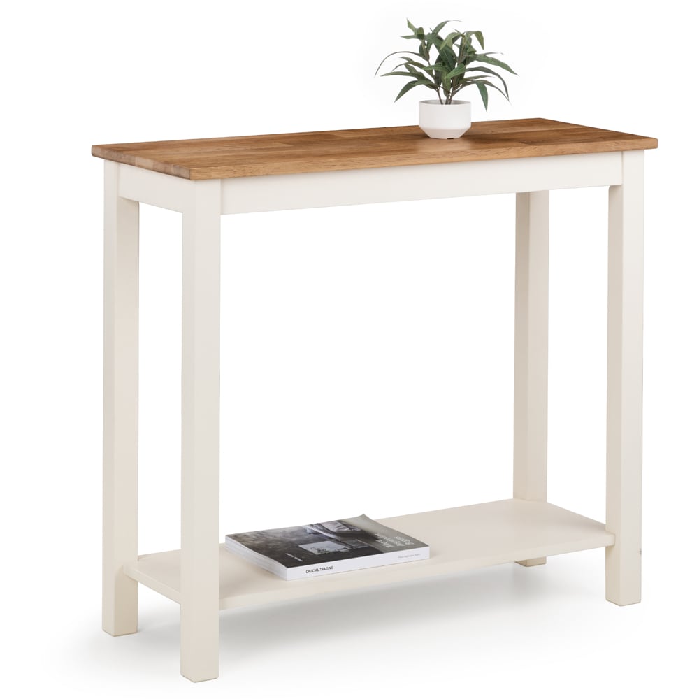 Julian Bowen Coxmoor Ivory and Oak Console Table Image 3
