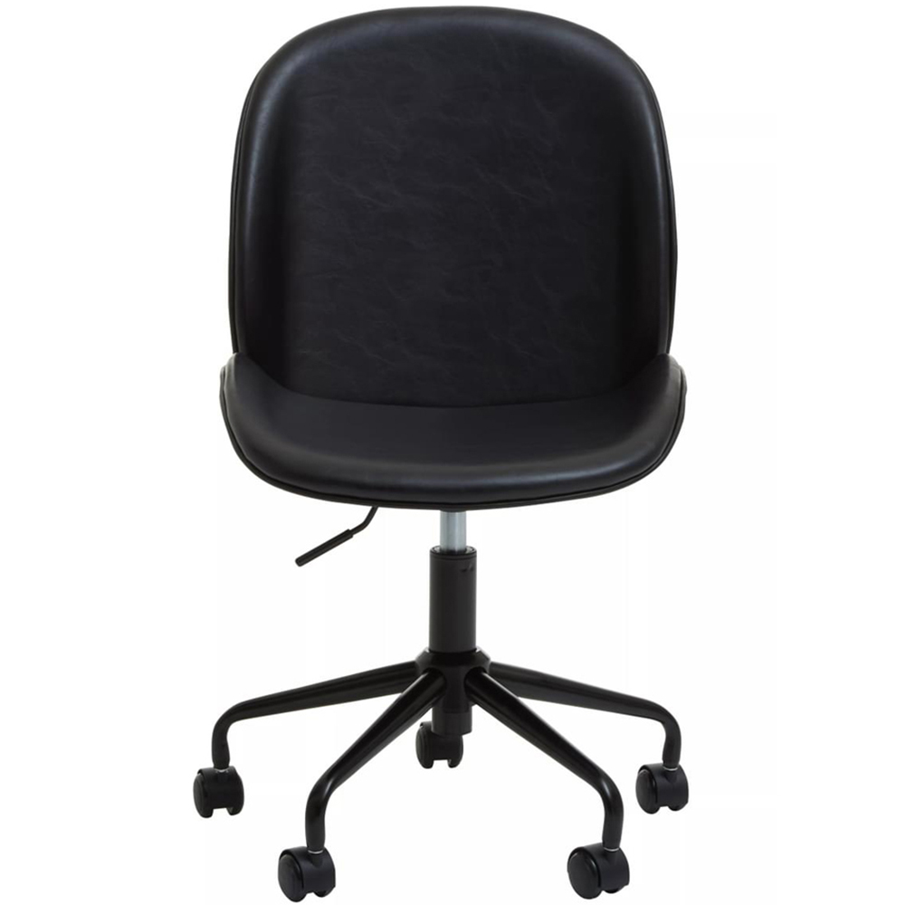 Premier Housewares Clinton Black Swivel Office Chair Image 3