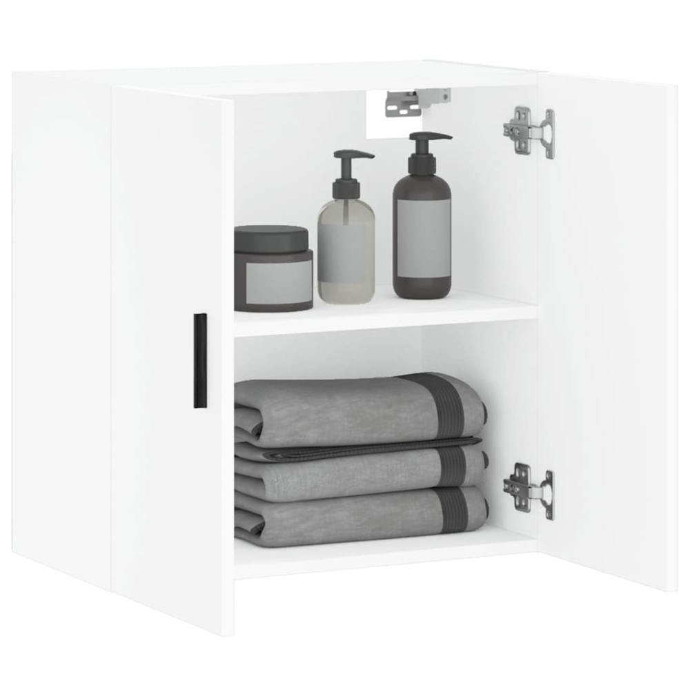 vidaXL 2 Door White Wall Cabinet Image 4