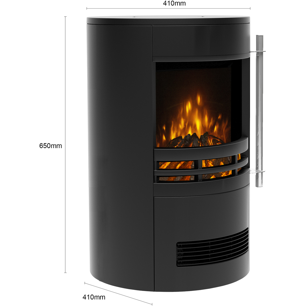 Be Modern Tunstall Black Freestanding Cylinder Electric Stove 2 kW Image 6