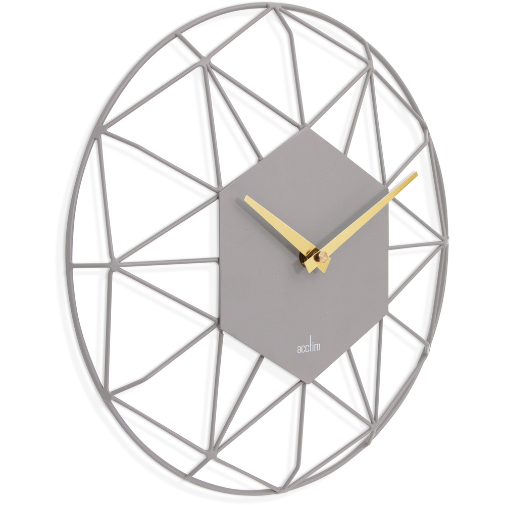 Acctim Alva Owl Grey Metal Wire Clock Image 3