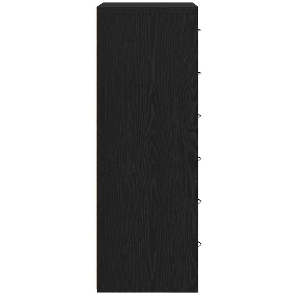 vidaXL 6 Drawer Black Oak Wooden Sideboard Image 6