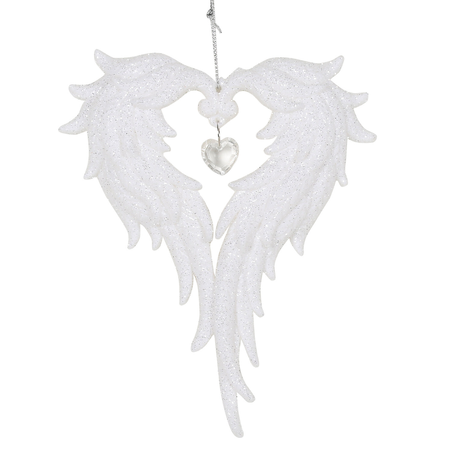 Single Frosted Fairytale Jewelled Angel Wings Decoration in Assorted styles Image