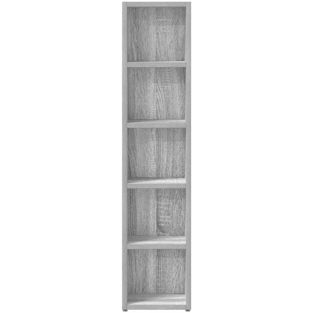 vidaXL 5 Shelf Grey Sonoma CD Cabinet Image 5