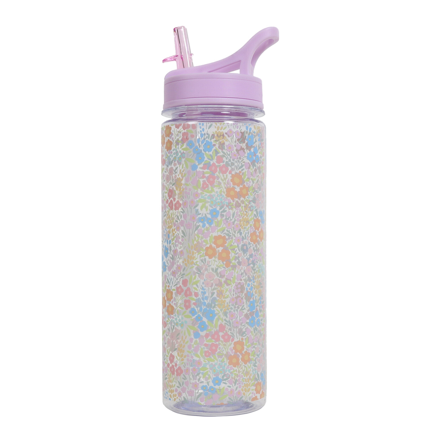 Pastel Blooms Sports Water Bottle - Pink Image