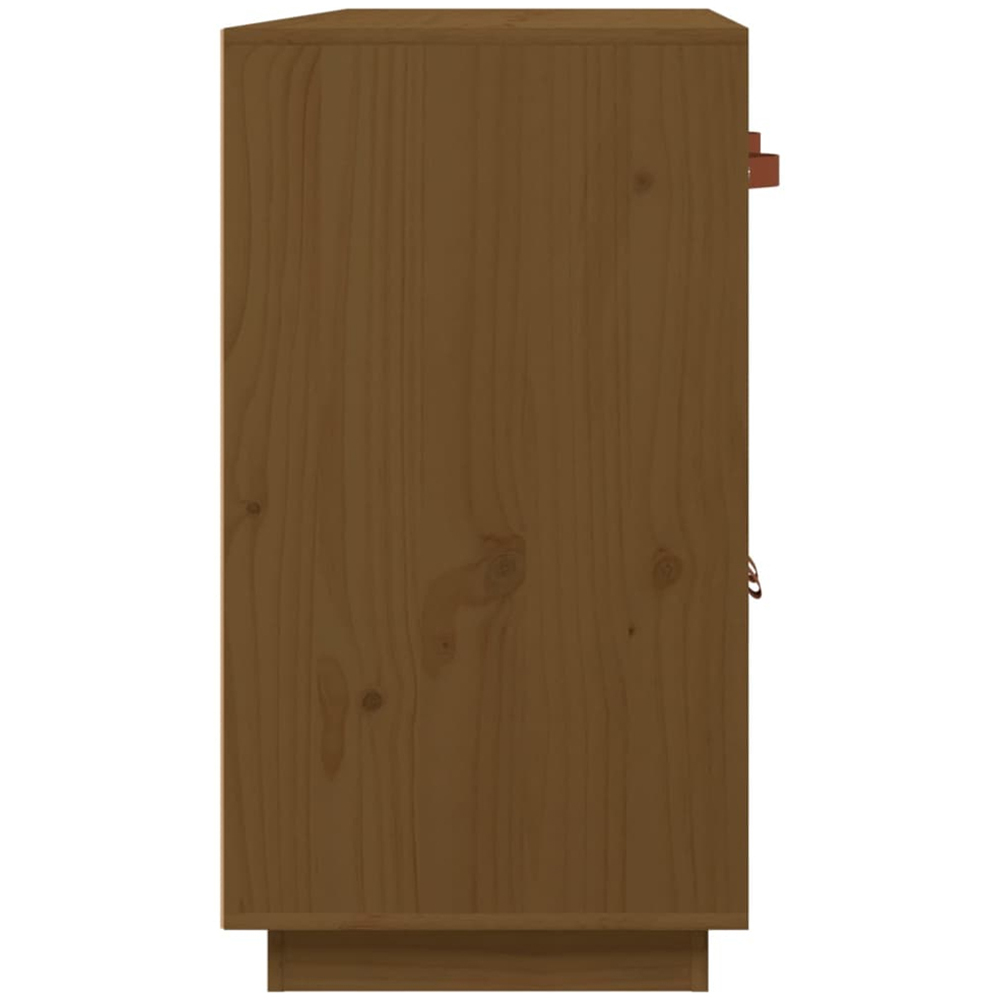 vidaXL 2 Door Single Drawer 3 Shelf Honey Brown Sideboard Image 6