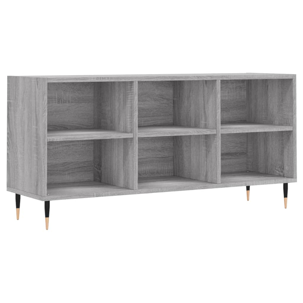 vidaXL 6 Shelf Grey Sonoma TV Cabinet Image 2