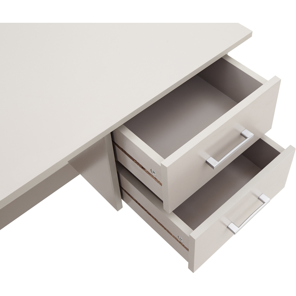 GFW Panama 2 Drawer Desk Grey Image 7