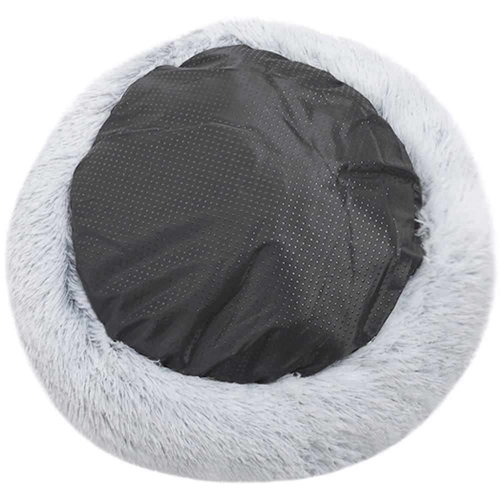 H&O Direct 40cm Grey Soft Plush Shell Pet Bed Image 3
