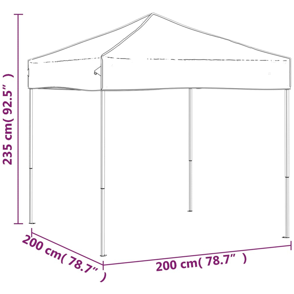 vidaXL 2 x 2m Blue Foldable Party Tent Image 9
