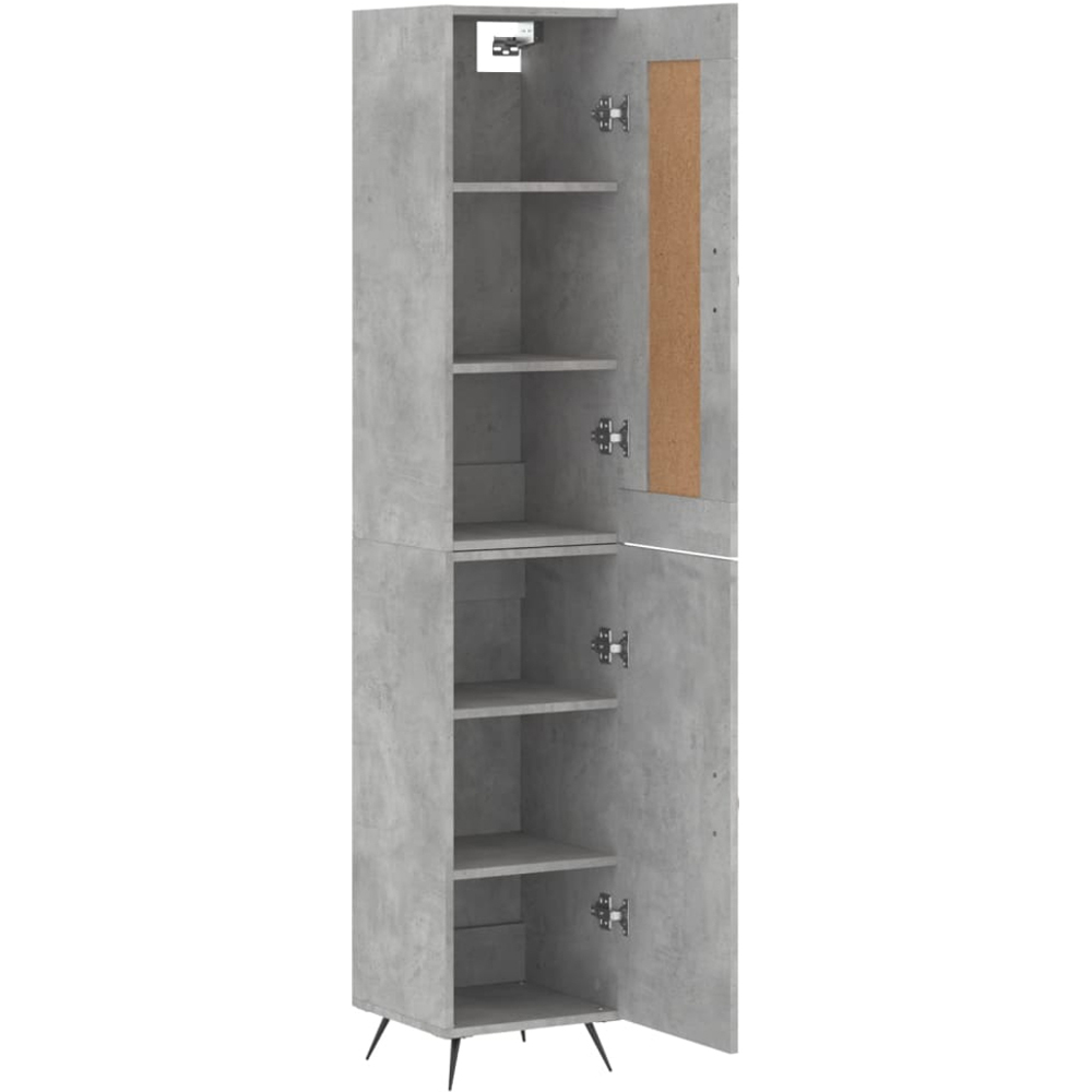 vidaXL 2 Door Concrete Grey Highboard Image 4