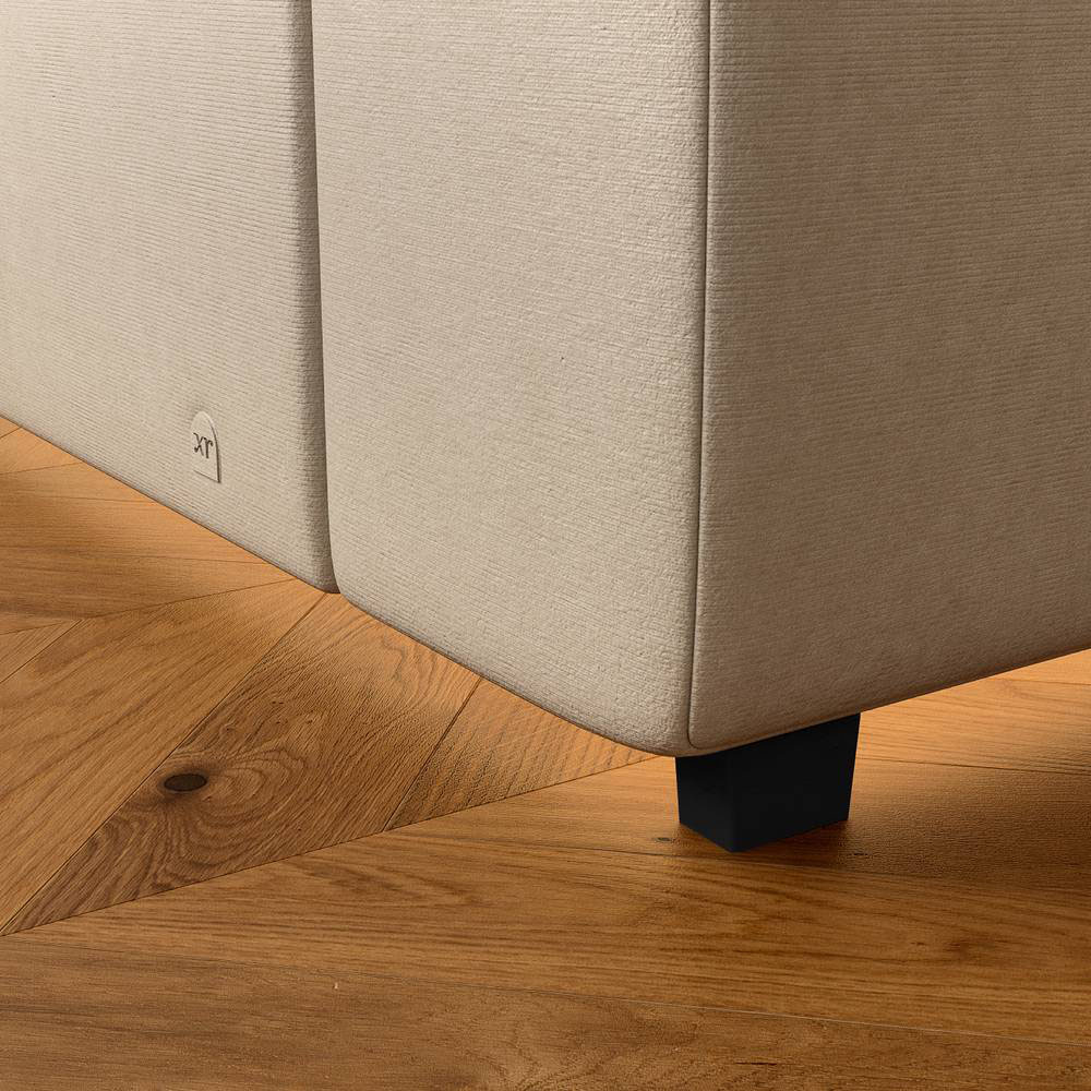 XR Living Maisie Double Natural Stone Velvet Ottoman TV Bed with Under Frame LED Lights Image 7