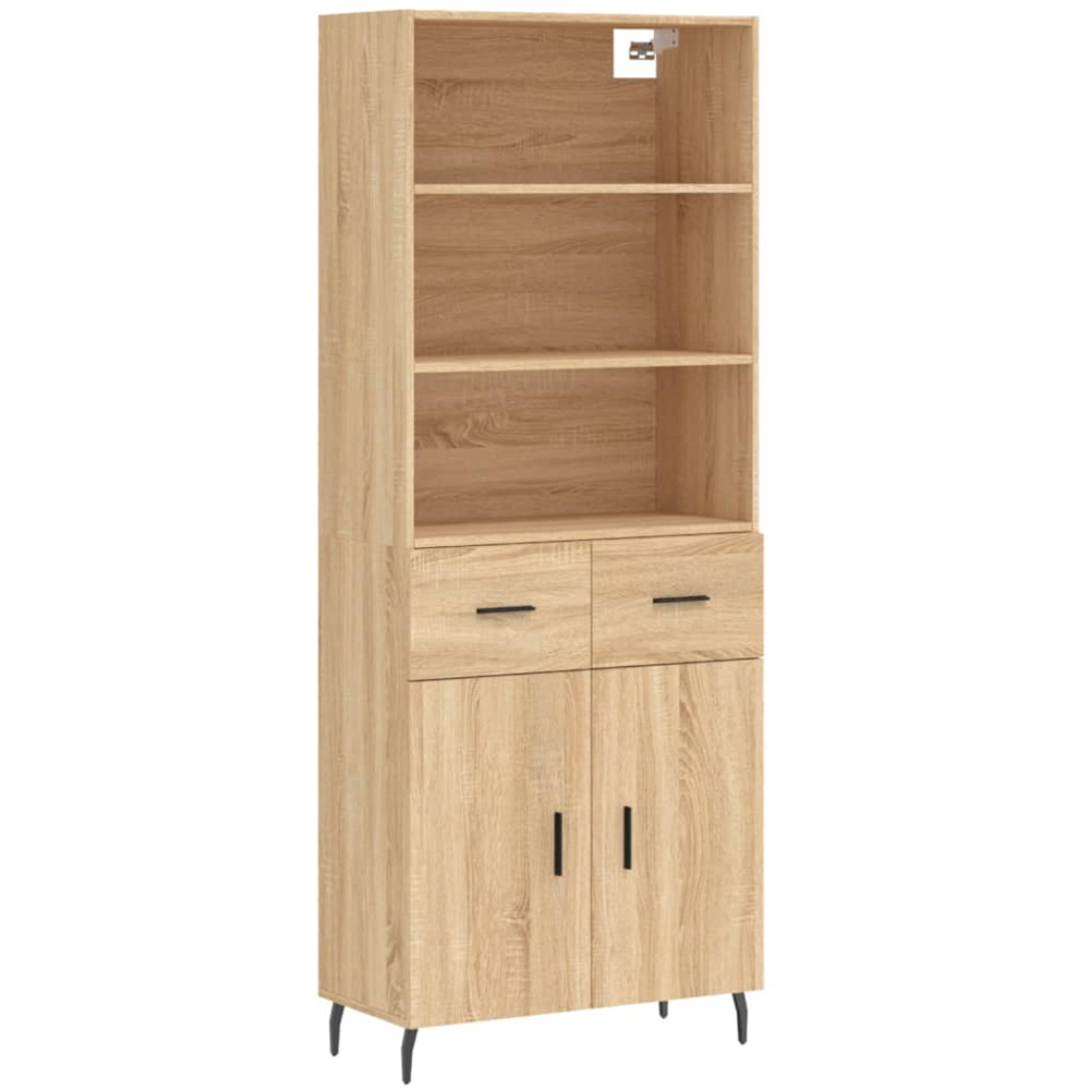 vidaXL 2 Door 2 Drawer Sonoma Oak Highboard Image 2