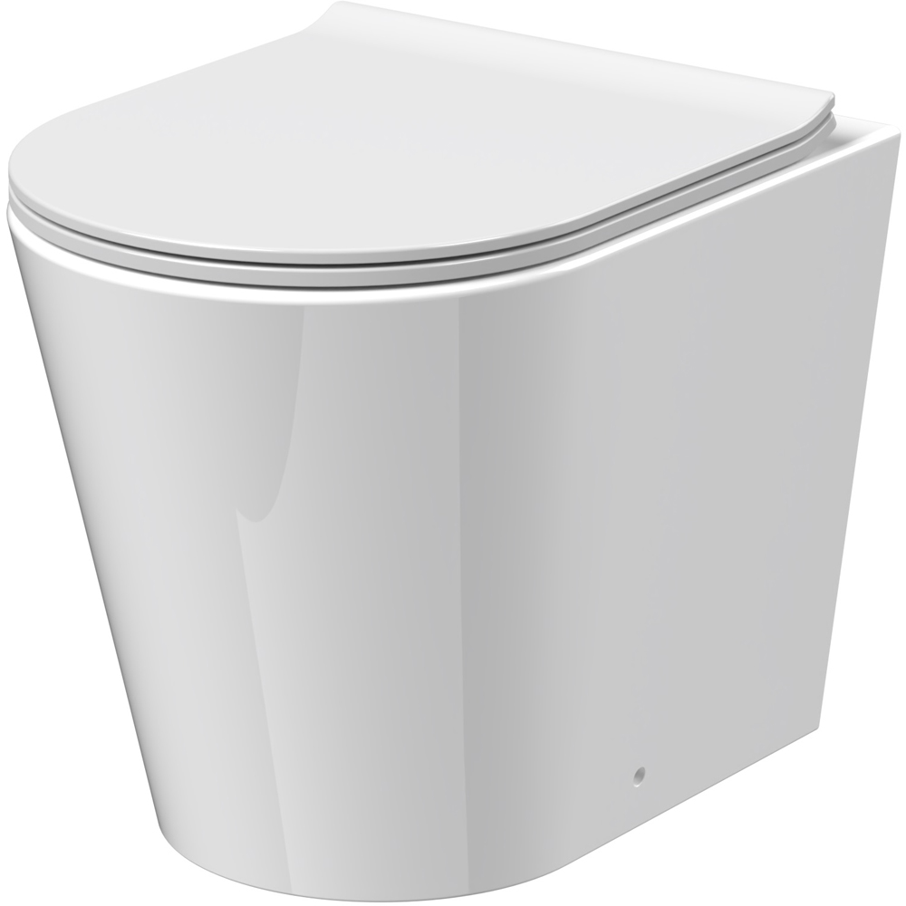 nuie Rimless Back to Wall Pan and Seat 358mm Image 1